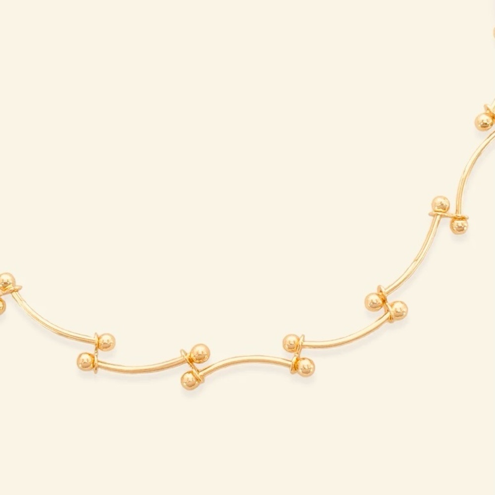 DAINTY Gold Plated 16 inch Chain Necklace - Picture 4 of 4